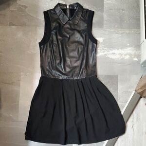 RUDSAK Black Leather Mini Dress